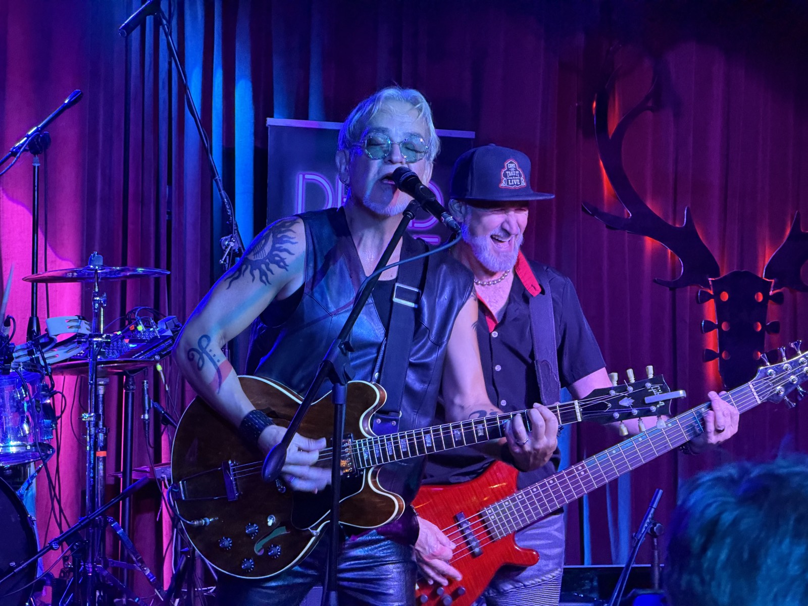 Rik Avalos Band on stage at Buck's Backyard, Buda TX